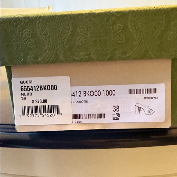 Gucci Black Leather Gold Horsebit Block Heel Mules - Picture 5 of 7